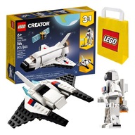 LEGO Creator 3 w 1 - Prom Kosmiczny, Statek lub Astronauta (31134) + Torba