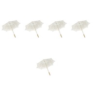 Przezroczyste parasolki dziewczęce beżowe 5 szt