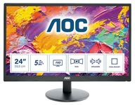 Monitor AOC M2470SWH (23,6"; MVA; FullHD 1920x1080; HDMI, VGA; kolor czarny