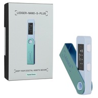 Ledger Nano S Plus bezpieczny portfel kryptowalut BTC ETH Pastel Green