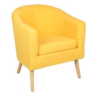 Sofa krzesło Fotel klubowy Fotel wypoczynkowy Fotel koktajlowy Żółty 79cm
