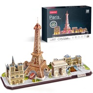 PUZZLE 3D LED - CUBIC FUN - 115 el. - CityLine Architecture Model - PARYŻ