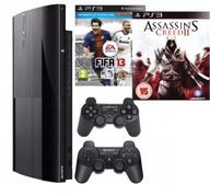 KONSOLA SONY PS3 SUPER SLIM 500GB + GRY + 2 PADY