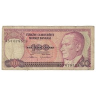 Banknot, Turcja, 100 Lira, 1970, 1970-01-14, KM:19