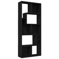 vidaXL Regál na knihy, čierny, 67x24x161 cm, drevotrieska