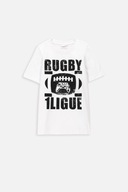 Chłopięcy T-shirt 134 Biały Koszulka Rugby Coccodrillo WC4