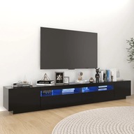 TV skrinka s LED osvetlením čierna 260x35x40 cm