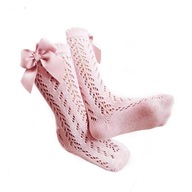 Podkolienky ponožky ružové prelamované 14-16cm 2-4l