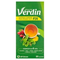 Verdin Fix, kompozycja 6 ziół, zioła do zaparzania, 20 saszetek