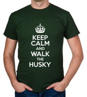 koszulka KEEP CALM AND WALK THE HUSKY prezent