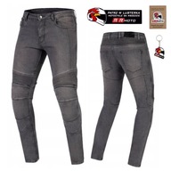 Spodnie jeans OZONE RUSTY czarne motocyklowe