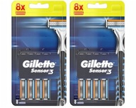 Gillette Blue 3 sensor wkłady ostrza 16 szt