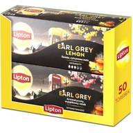 Zestaw Lipton herbata czarna ekspresowa EARL GREY, LEMON 2x25 torebek 87,5g