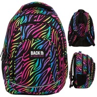 Plecak Szkolny Młodzieżowy dla dziewczyny Backup A35 Kolorowa Zebra Derform