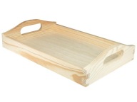 FÁBÓL KÉSZÜLT FELSZOLGÁLÓ TÁLCA egyenes 20x30