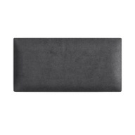 Nástenný panel 60 x 30 cm čalúnený 3D čelo v tmavo šedej farbe