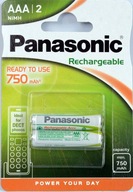 Akumulator Panasonic Eneloop AAA 750 mAh x2