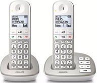 Philips XL495 2 słuchawki, DUŻE cyfry programowane przyciski, GŁOŚNOMÓWIĄCY