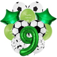 Balony Zestaw Piłka Nożna 9 Urodziny