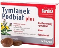 TYMIÁN A PODBIELY Plus 16 pastiliek Gardlox Aloes Vitamín C Chrípka