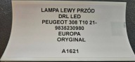 light left front DRL LED PEUGEOT 308 T10 21- original 9835230980