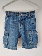 LITTLE ROCHA jeansowe spodenki cargo 6/9 mies