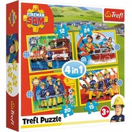 TREFL PUZZLE 4W1 34373 POMOCNY STRAZAK SAM