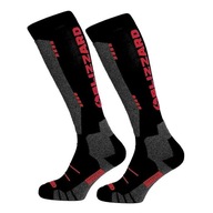 Zimné ponožky BLIZZARD WOOL SPORT SKI Black/Red 35-38