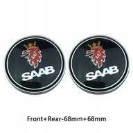 2 ks Logo emblém známka SAAB,68mm