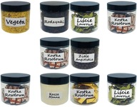 Ételtároló edények 200ml műanyag befőttes üveg fűszerek 0,2l 10 db AJÁNDÉK