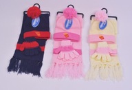Czapka szalik rękawiczki komplet zimowy 4-5 lat