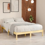 vidaXL Rama łóżka z litego drewna sosnowego, 140 x 200 cm