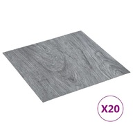 Samolepiace podlahové panely 20 ks PVC 1,86 m² sivé