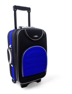 Mała walizka kabinowa podróżna bagaż 55x40x20 materiałowa Czarno-Niebieska