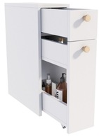 Kúpeľňová kuchynská skrinka FRODO biela stojaca úzka vstavaná 61,8x21x45cm