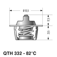 Quinton Hazell QTH332K Termostat, chladiaci prostriedok