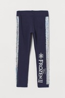 NOWE LEGGINSY CEKINY KRAINA LODU H&M 134