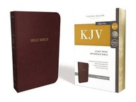 KJV, Reference Bible, Center-Column Giant Print, Leather-Look, Burgundy,