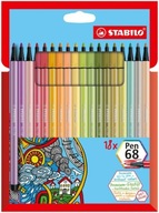 FLAMASTER SET STABILO Pen 68 puzdro 18 KS