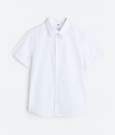 H&M biała koszula krótki rękaw easy iron 104