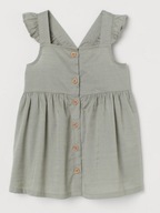 H&M sukienka bez rękawów ogrodniczka bawełna 80 cm 9-12 m