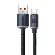 Kabel USB do USB-C Baseus Crystal Shine, 100W, 2m (czarny)