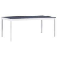 Jedálenský stôl bielo-sivý 180x90x73 cm borovicové drevo