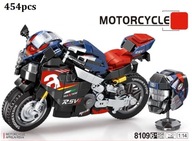 City Motorcycle Model Building Blocks Speed Racing Car Moto Vehicle MOC
