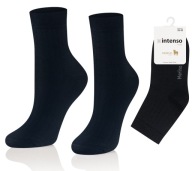 NŐI GYAPJÚ ZOKNI 90% MERINÓ GYAPJÚ CSÍKOS MELEG THERMO FEKETE