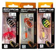 3x SAVAGE GEAR ROTEX obrotówka spinner numer 4 zestaw 4 11g