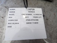 Honda CR-Z computer, control unit 1,5 Hybrid