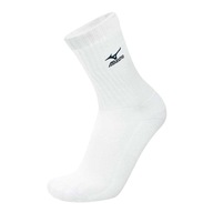 Mizuno Volleyball Socks Medium White - Skarpety siatkarskie białe