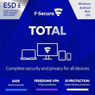 F-Secure Total Security & VPN 5 PC 1 Rok