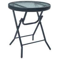Bistro stolík čierny 40x46 cm oceľ a sklo